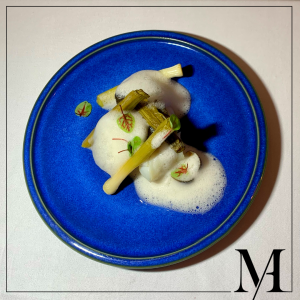 Photo culinaire d'un plat de poisson de St-Valentin